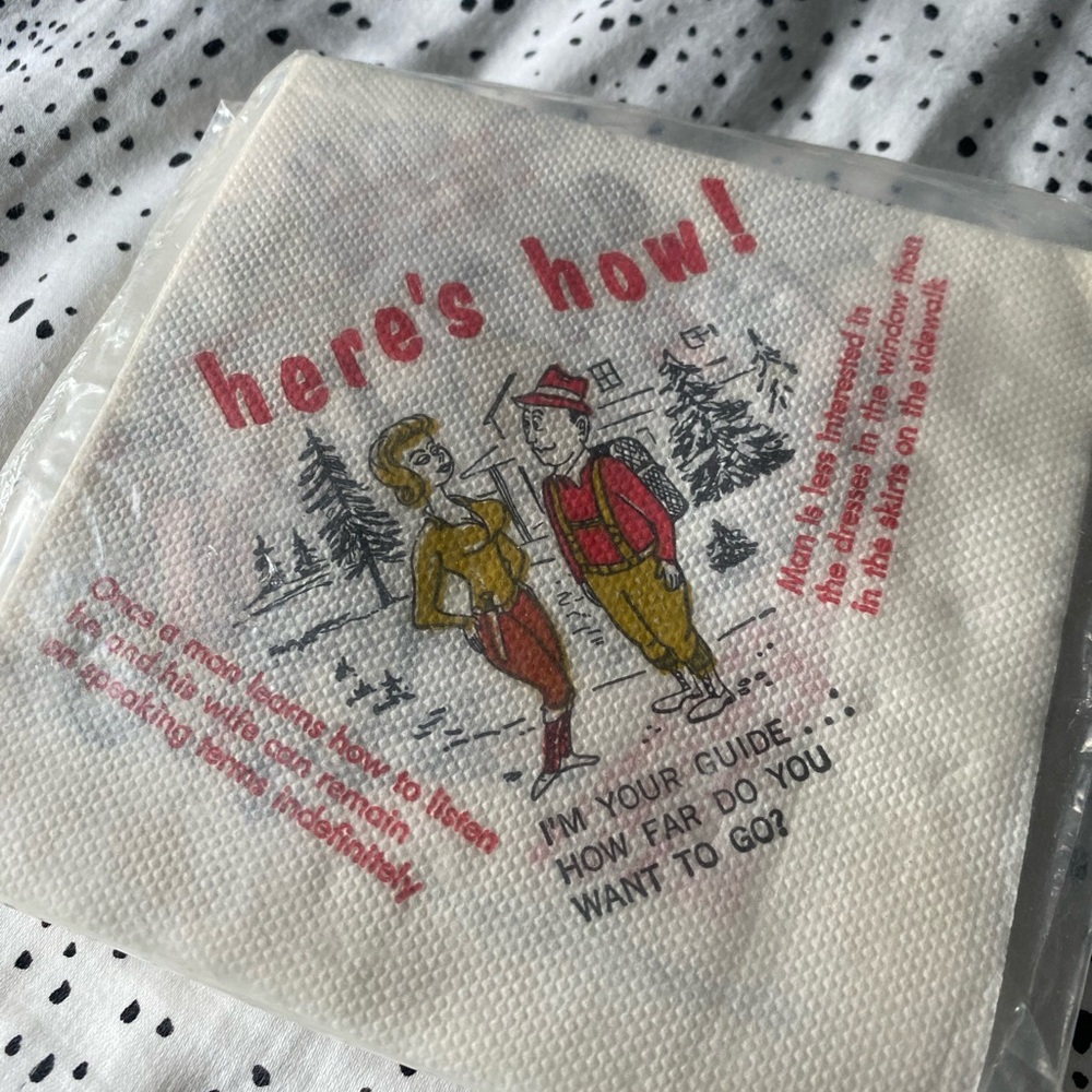 Vintage 60's Cocktail Paper Napkins